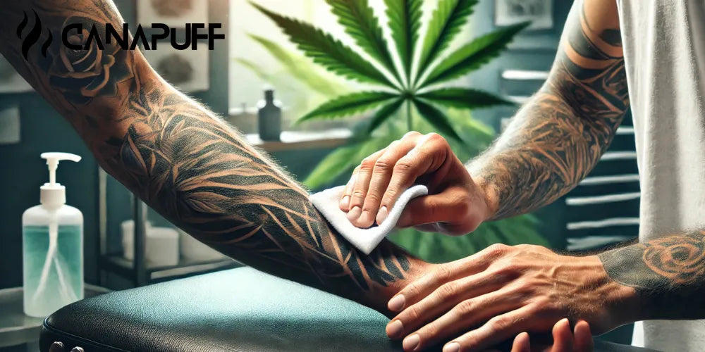 fumar weed después de un tatuaje, fumar weed, tatuaje