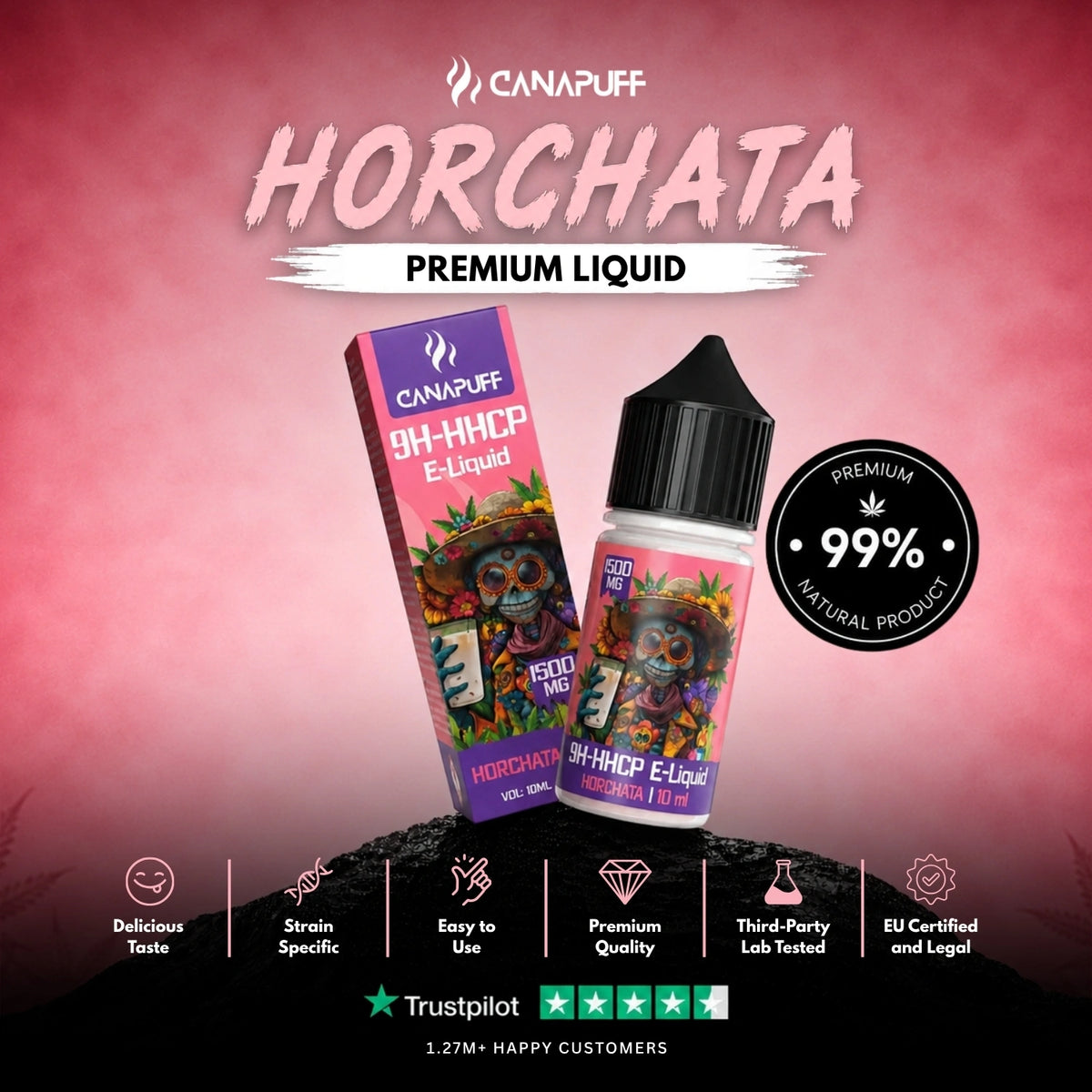 9H-HHCP Liquid Horchata 1.500mg – liquid bottle, photo 2