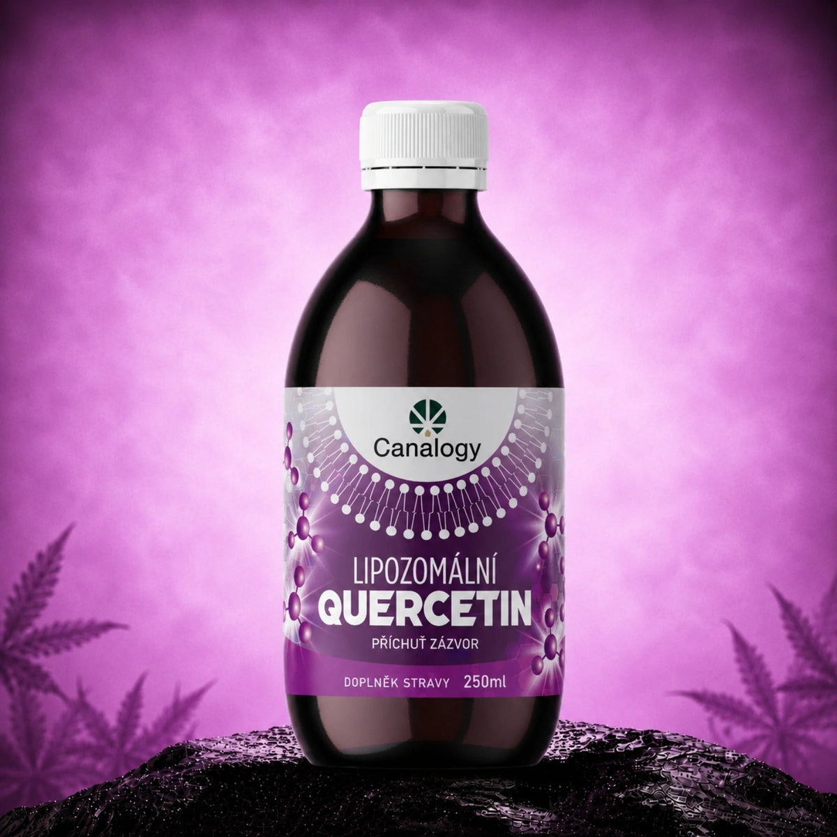 CBD liposomal Quercétine – flacon de complément alimentaire