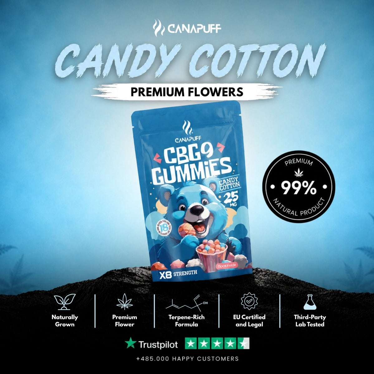 CBG9 Gummies Candy Cotton – gummies, photo 2