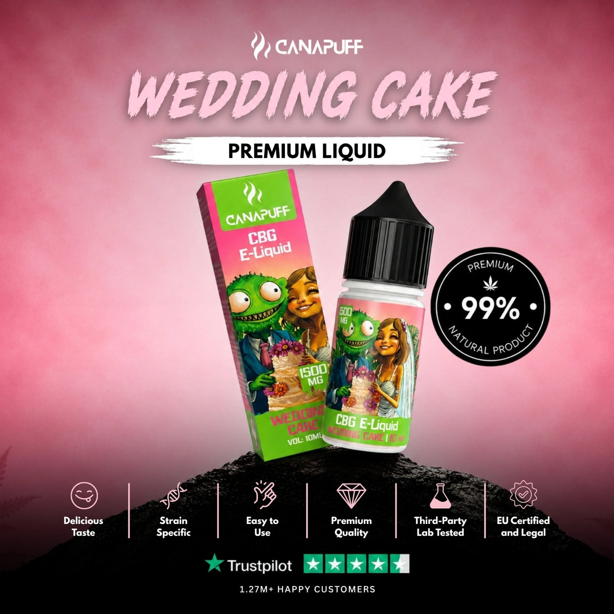 CBG Liquid Wedding Cake 1.500mg – liquid bottle, photo 2