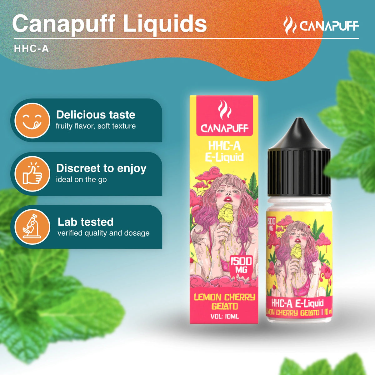 HHC-A liquid 1 500 mg - Lemon Cherry Gelato - Canapuff