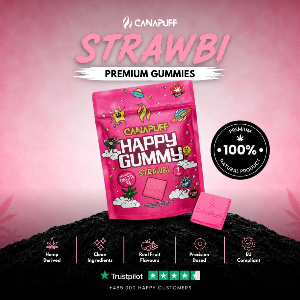 Delta 9 Gummy Strawbi – gummies, photo 2