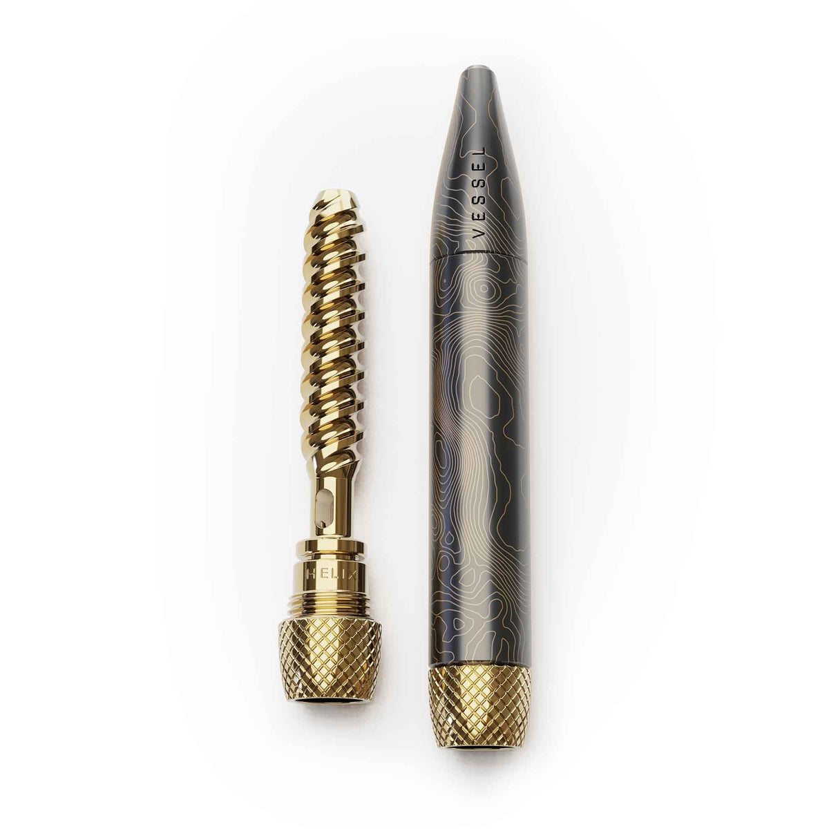 Vessel pen og spiral mundstykke