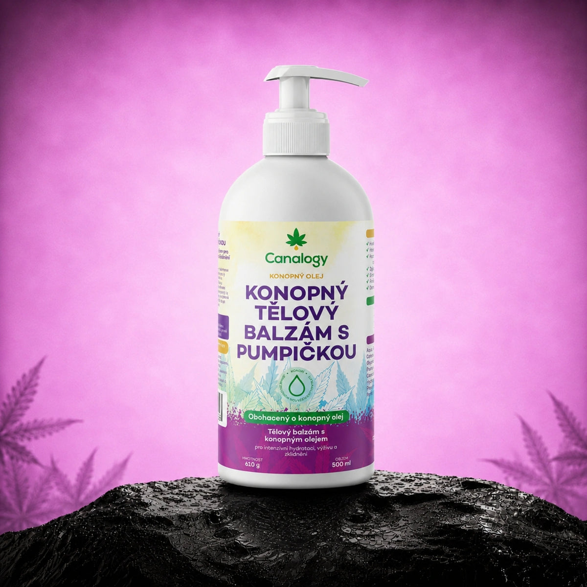 Hampe-kropsbalsam med pumpe - Canalogy – hudplejeprodukt