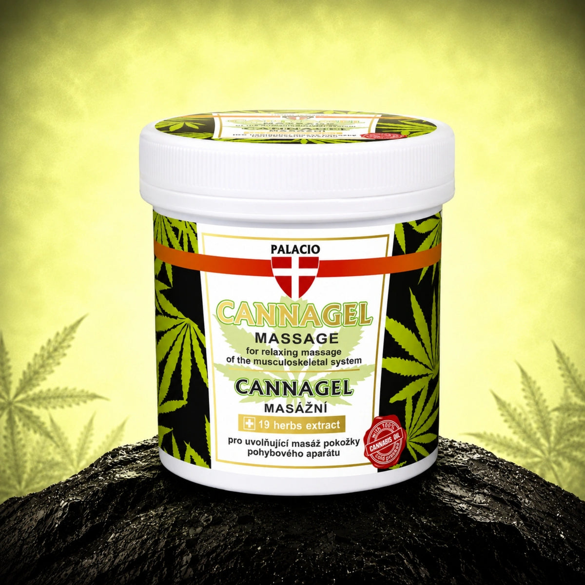Τζελ μασάζ με κάνναβη CANNAGEL, 250ml - Palacio – προϊόν μασάζ