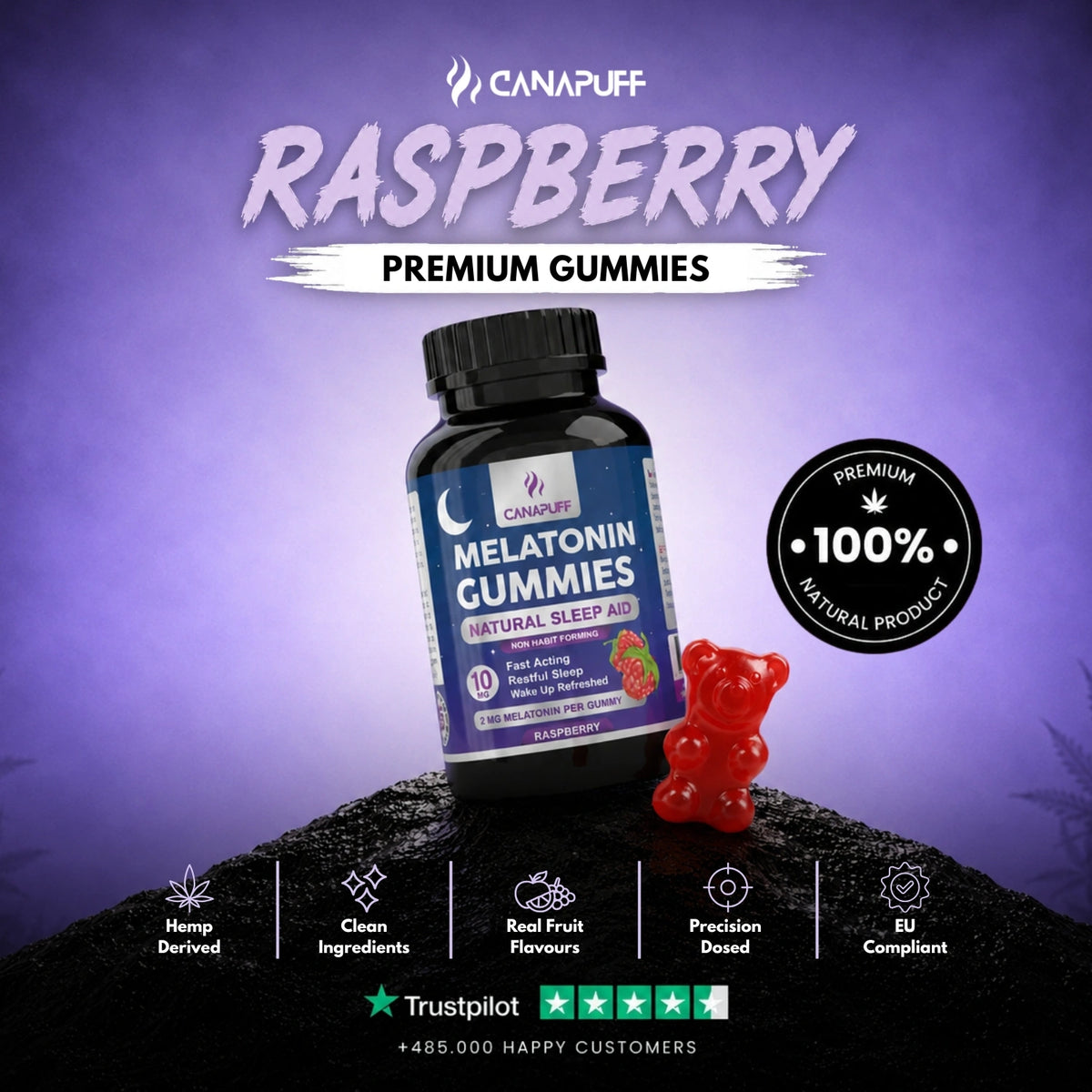 Melatonin Gummies Raspberry – gummies, photo 2