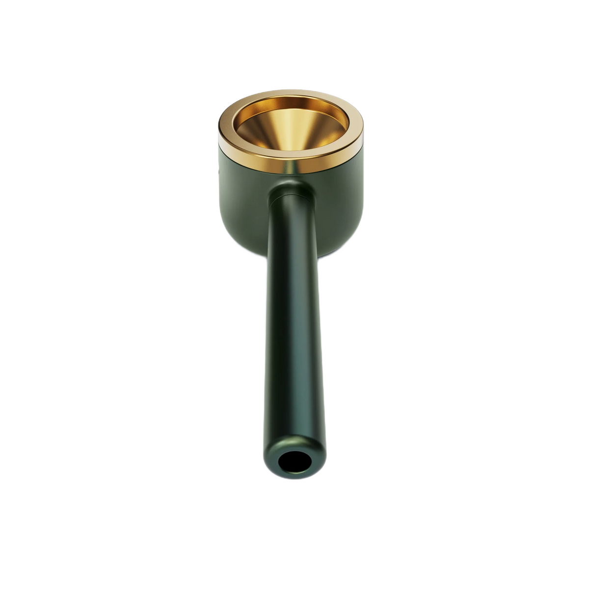 Vessel Pipe Emerald con cazoleta chapada en oro y boquilla verde mate