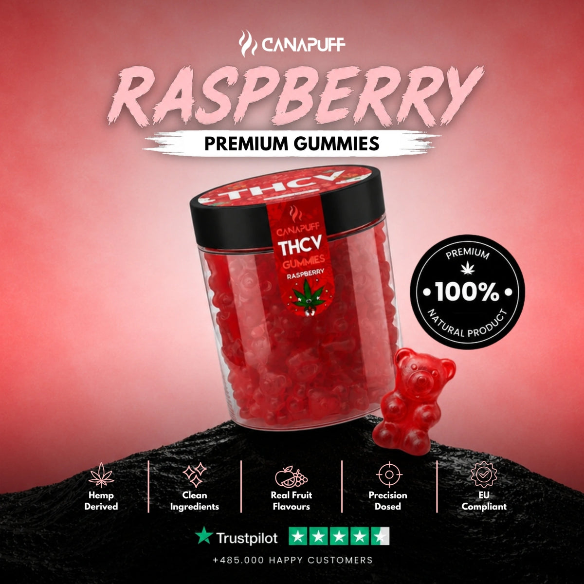 THCv Gummies Raspberry – gummies, photo 2