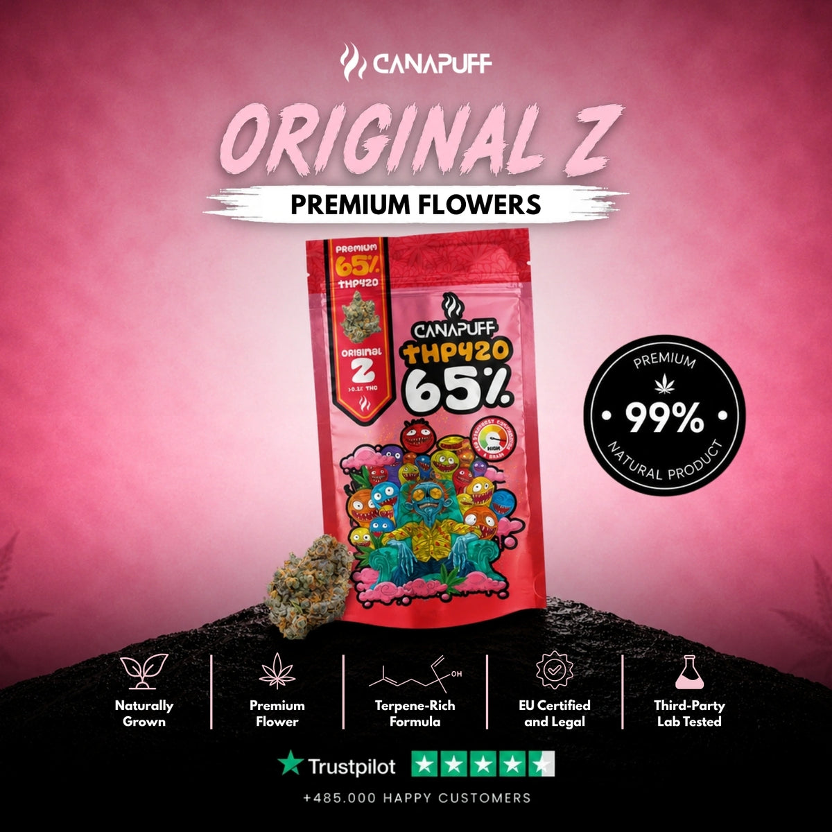 THP420 Flowers Original Z 65% – flower buds, photo 2