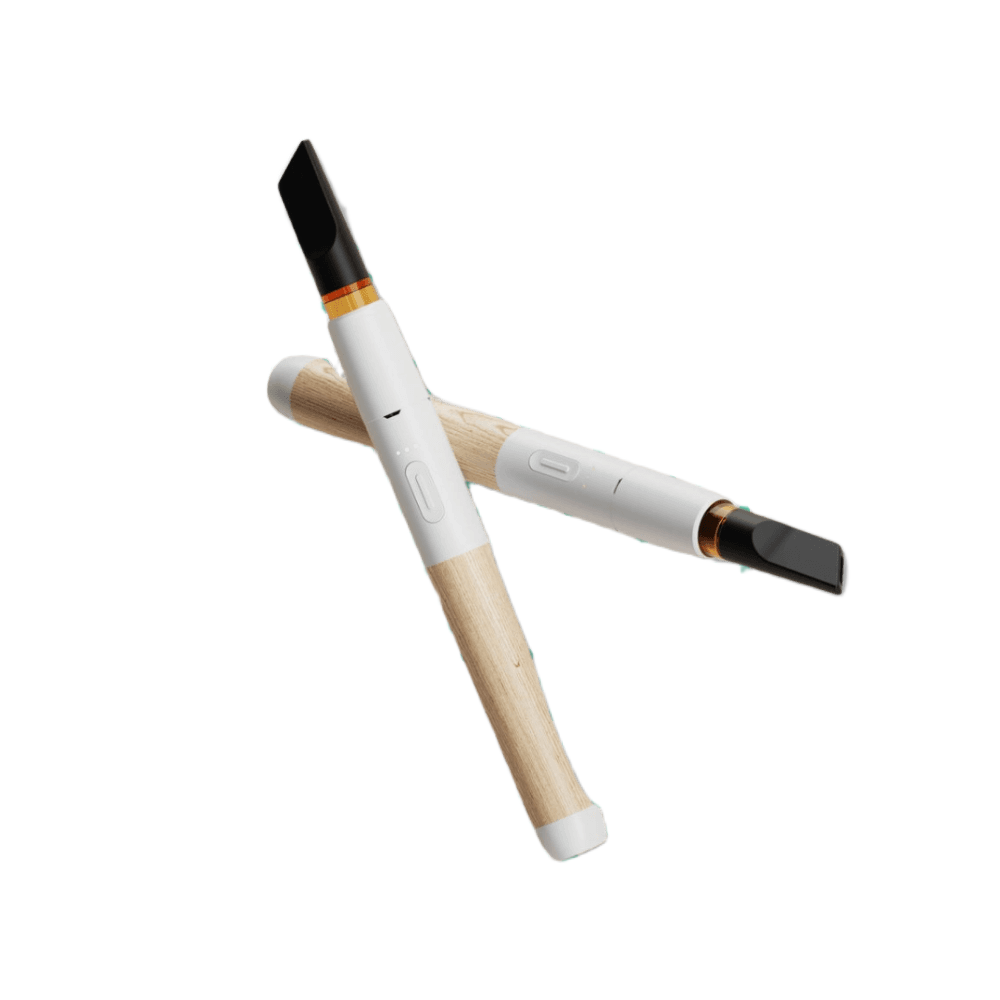 Vessel Craftsman Vape-Pen in Weiß mit Buchenholz-Akzenten