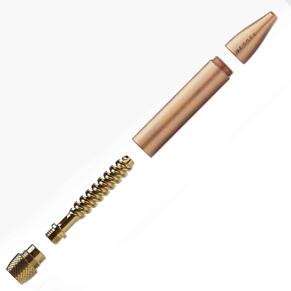 Pen Vessel demontat cu design auriu și albastru