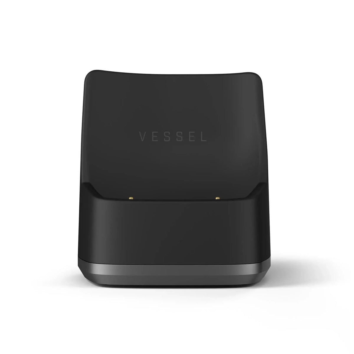 Vedere frontală a stației de încărcare pentru vaporizer negru