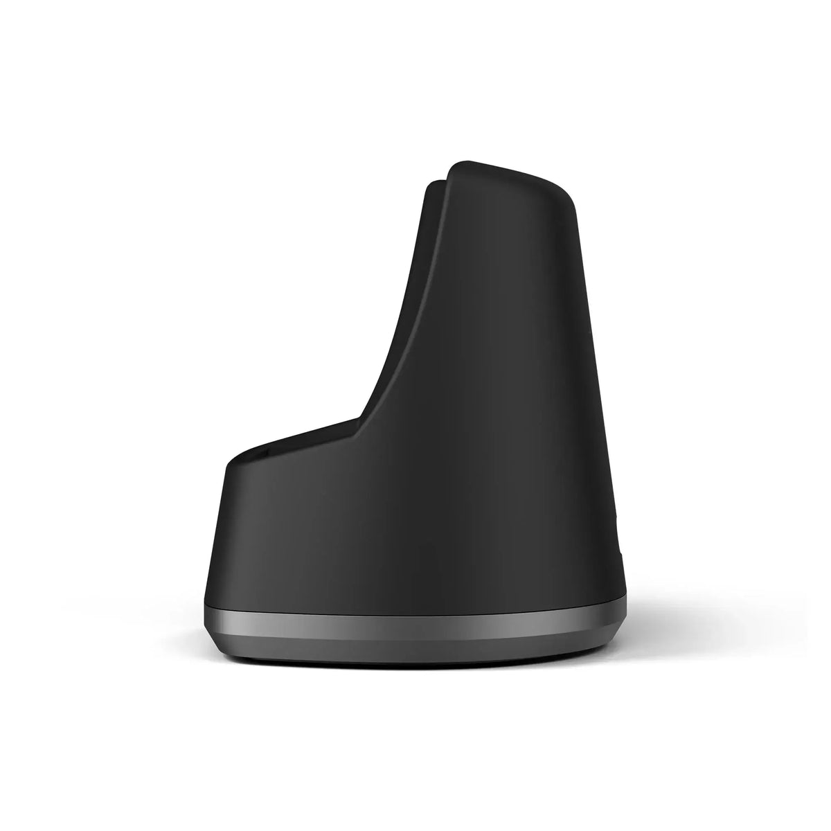 Boční pohled na černou nabíječku Vaporizéry dock