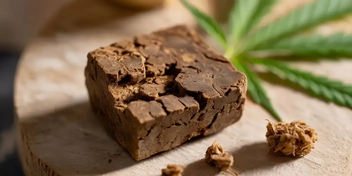 Un primer plano de Hachís de CBD