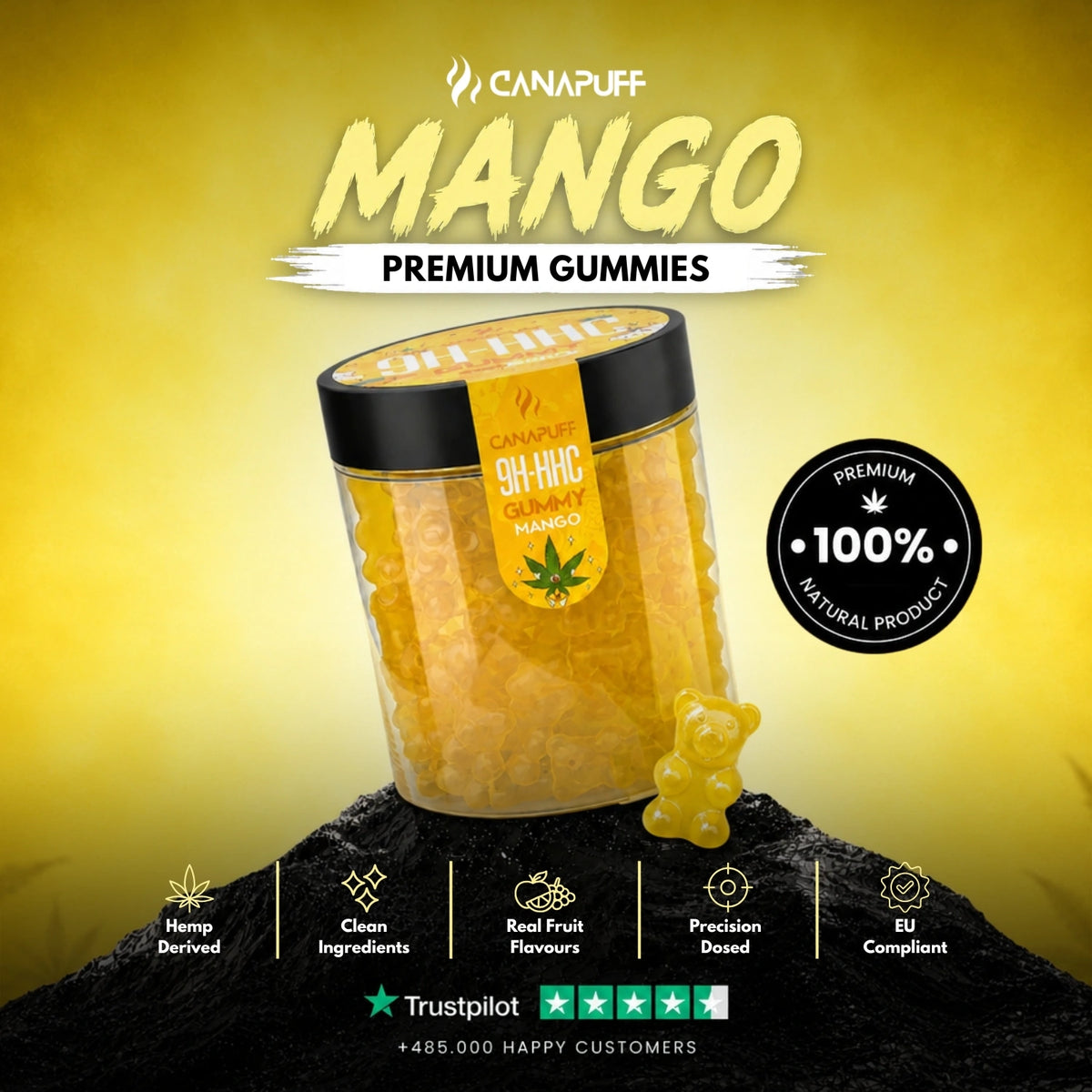 9H-HHC Gummies Mango – gummies, photo 2