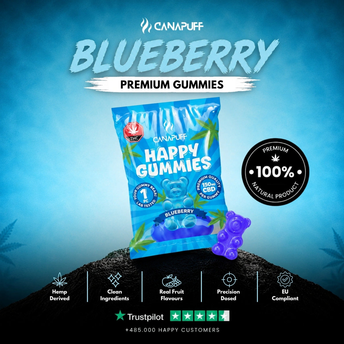 CBD Gummies Blueberry – gummies, photo 2