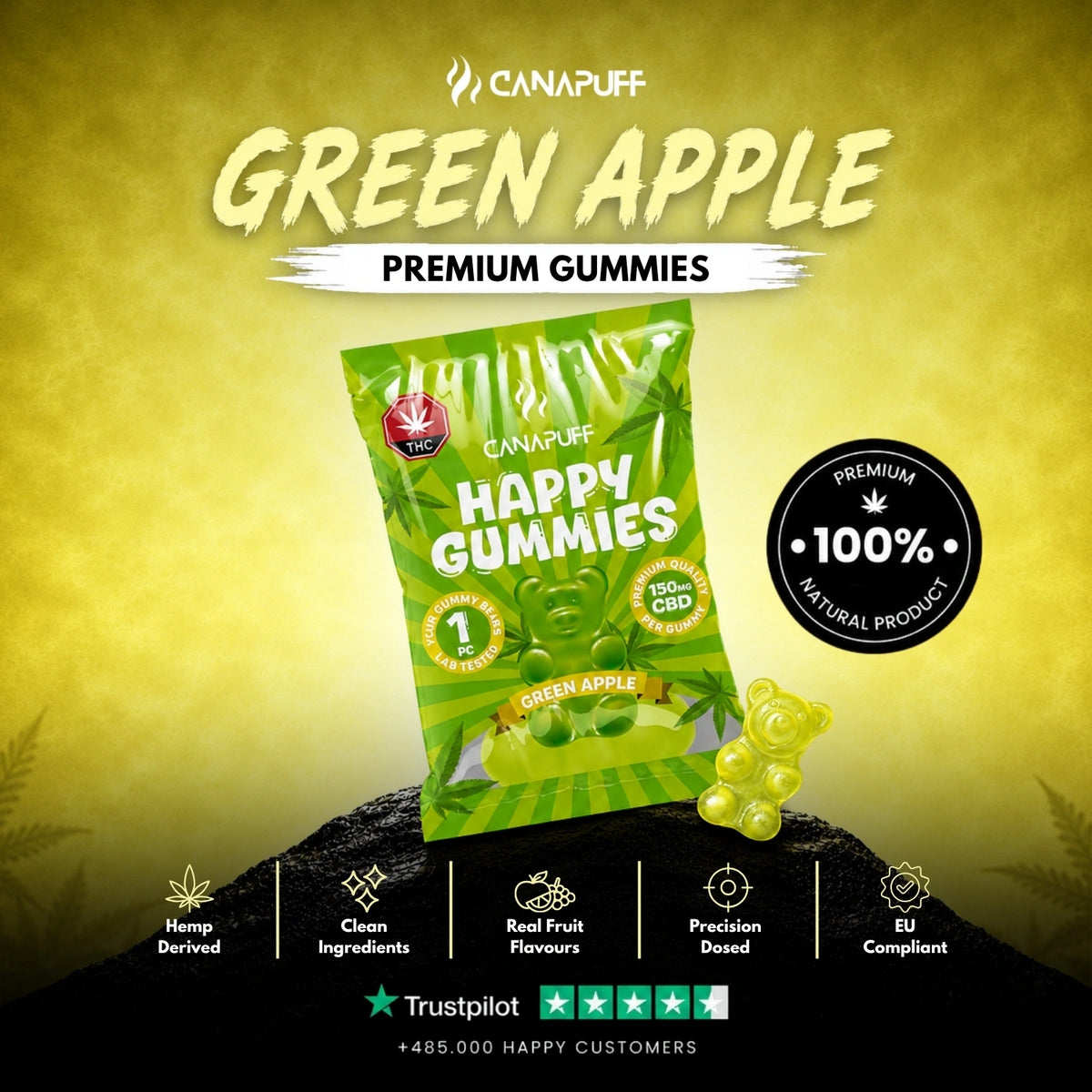 CBD Gummies Green Apple – gummies, photo 2