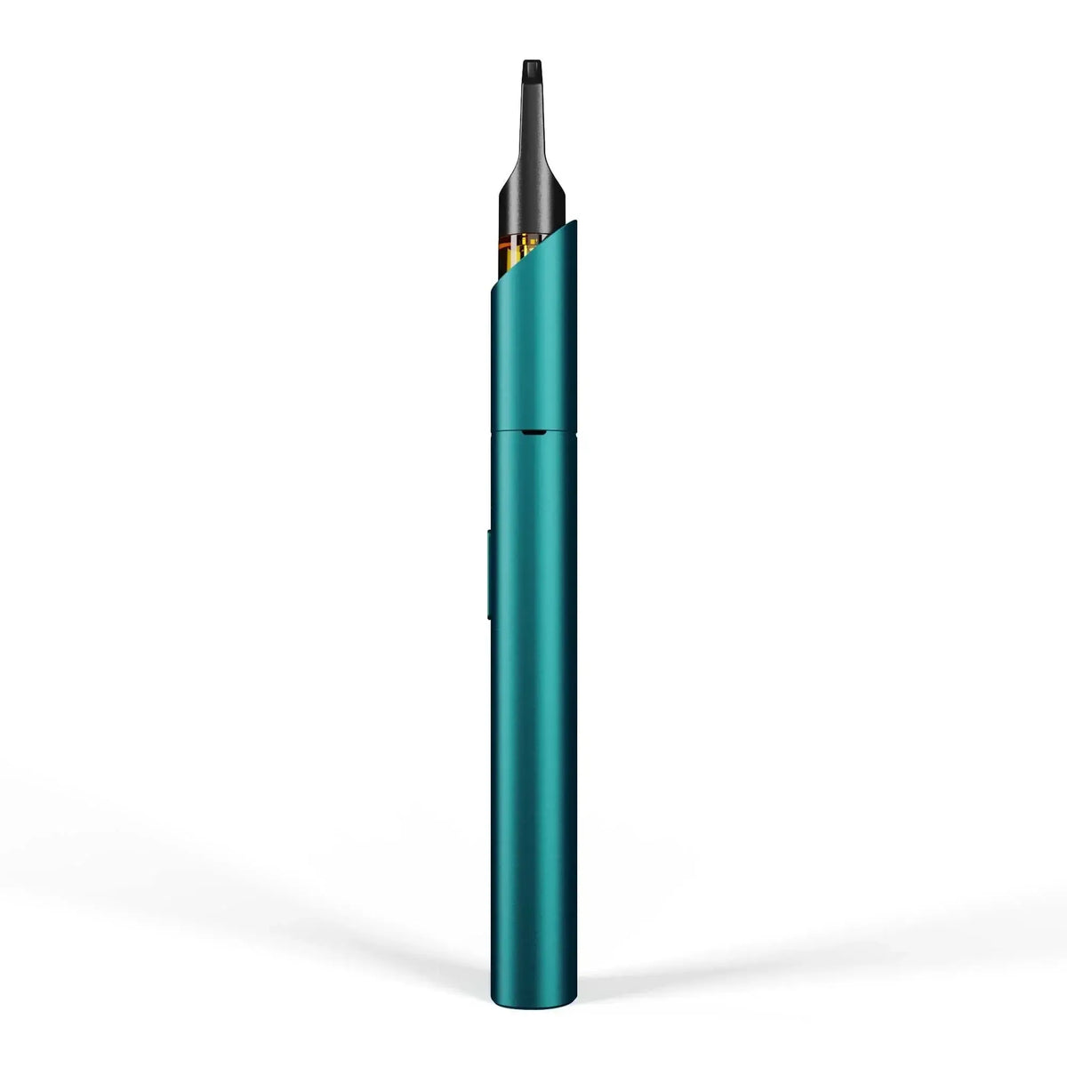 Pen vaporizer teal cu piesa de gură deschisă