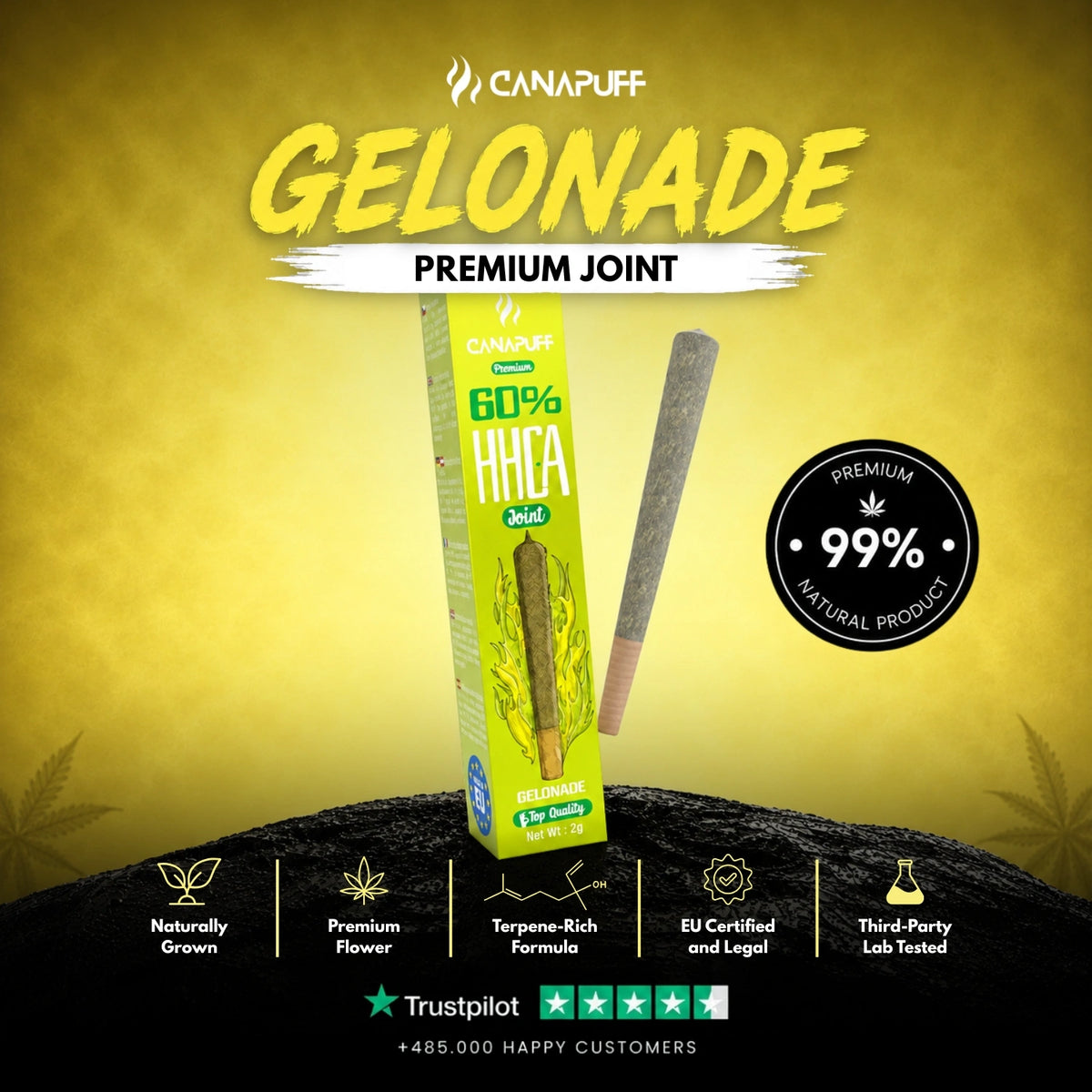 HHC-A Joint Gelonade 60% 2g – pre-rolled joint, photo 2