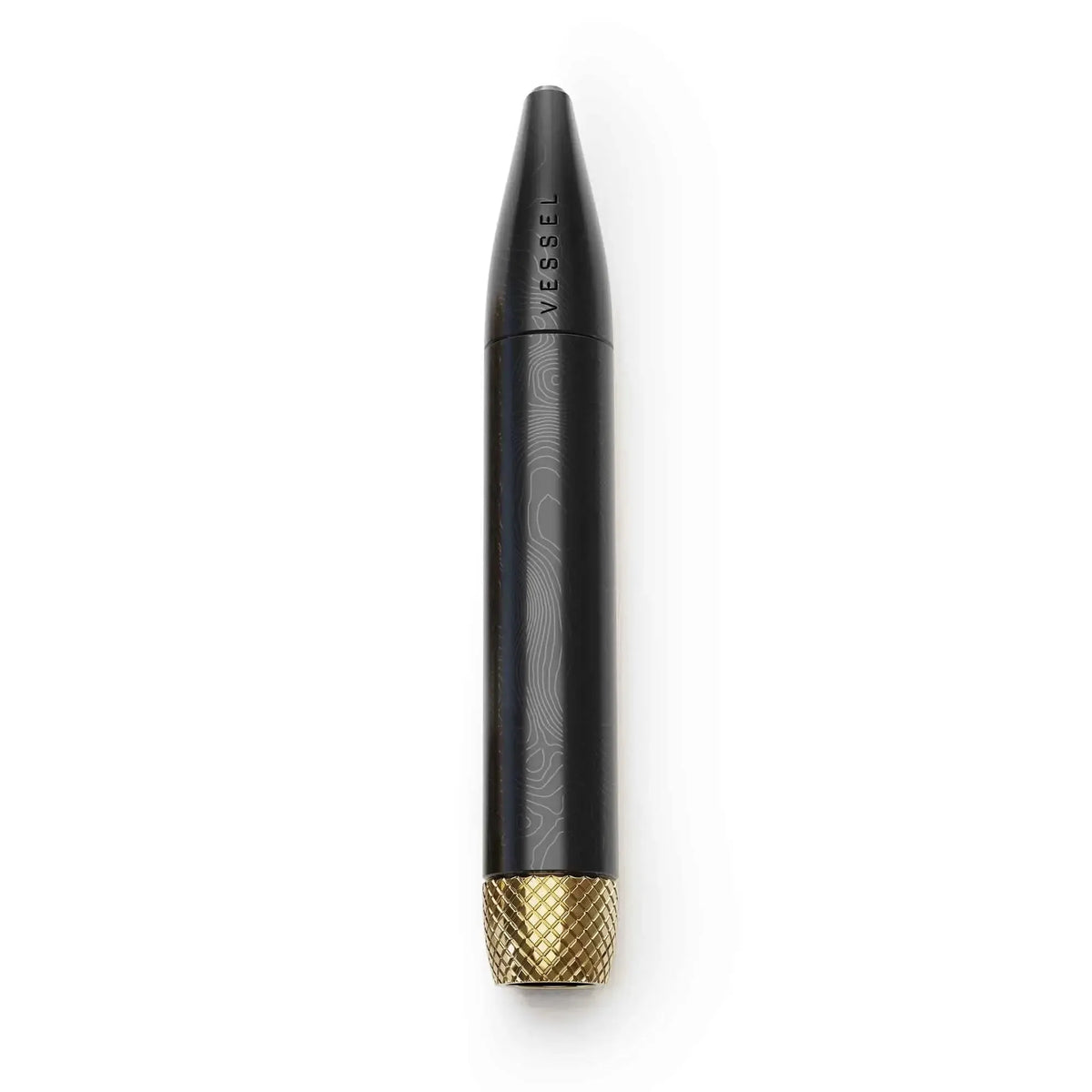 Pen Vessel negru cu detalii aurii