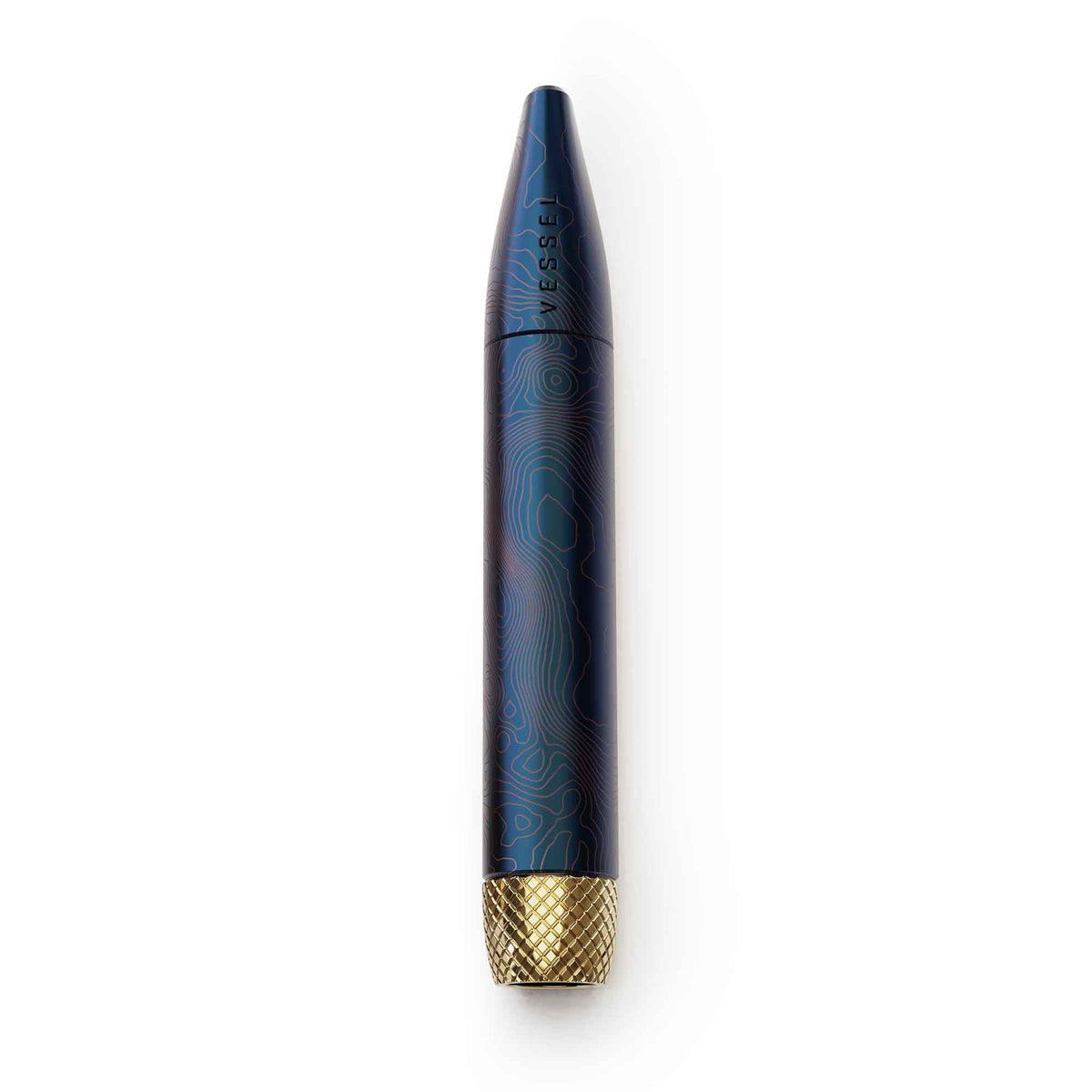 Pen Vessel albastru cu accente aurii