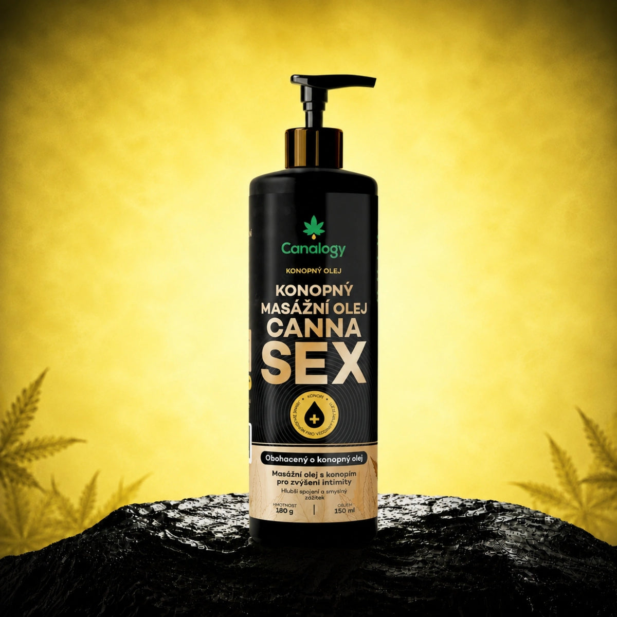 Hampe-massageolie Cannasex - Canalogy – massageprodukt