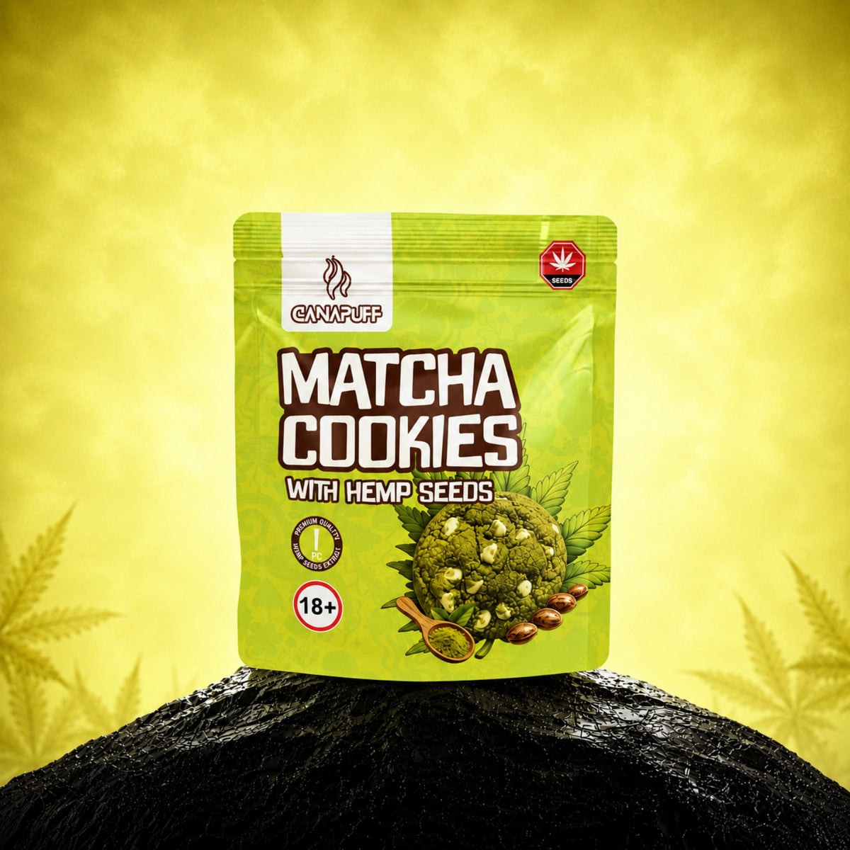 Matcha Cookies with hemp seeds – cookies
