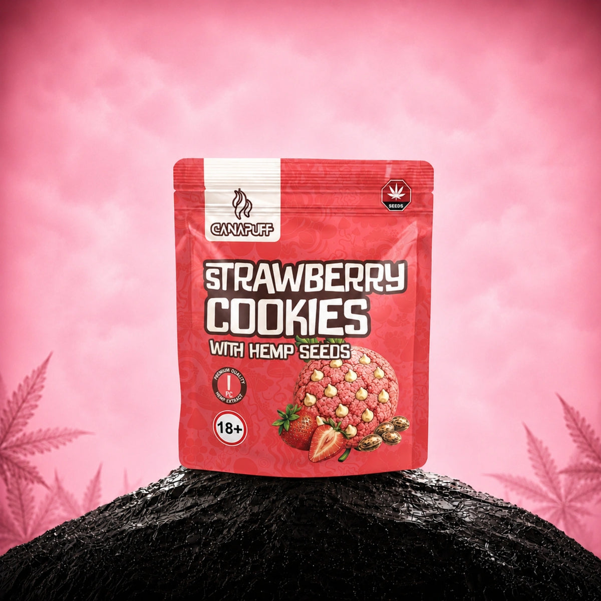 Strawberry Cookies with hemp seeds – cookies