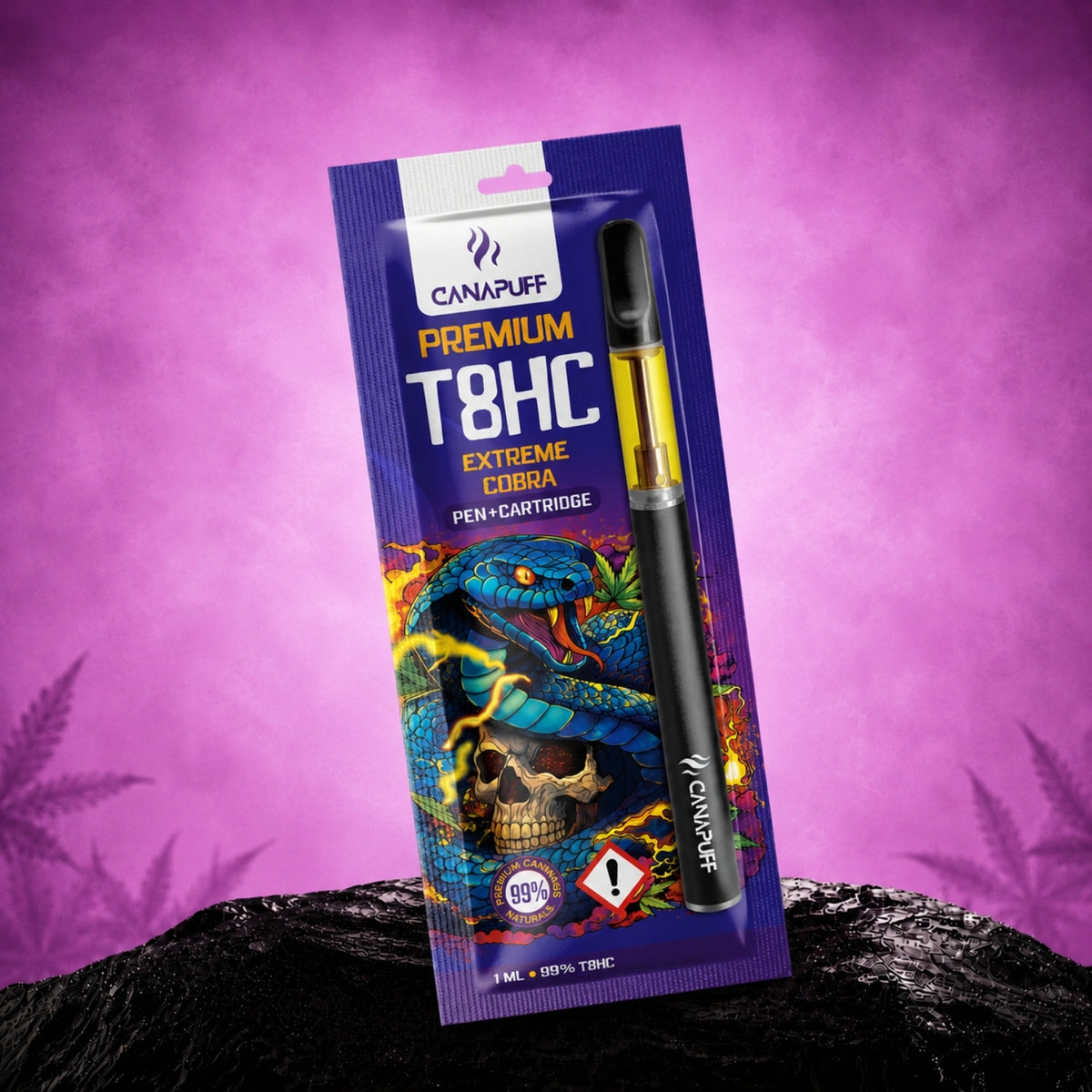 Vape-картридж Canapuff T8HC Extreme Cobra, 1 мл, 99%