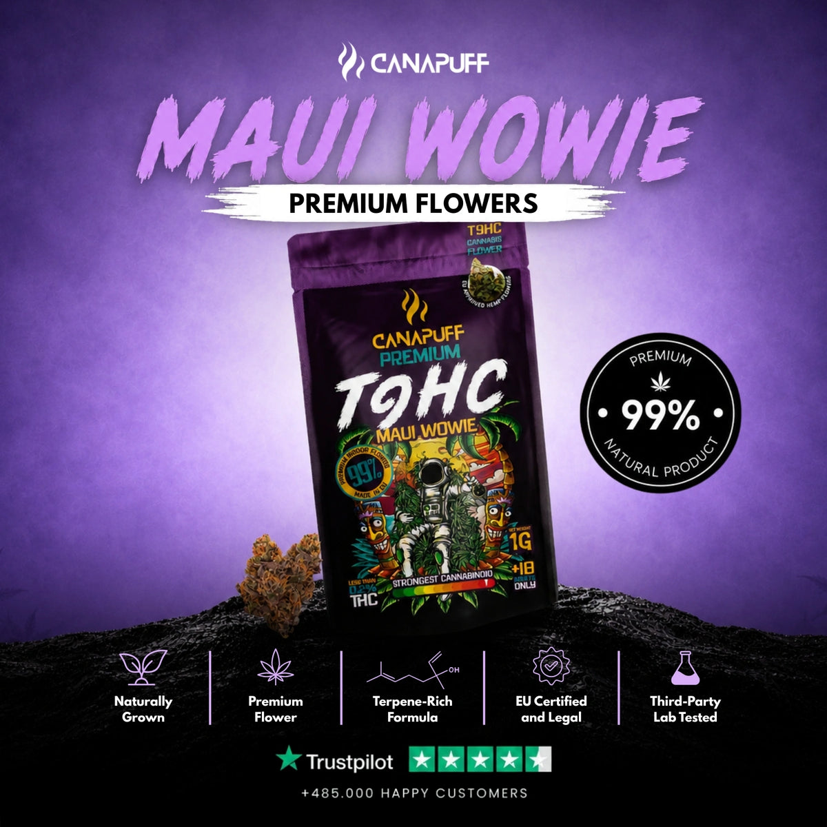 TⳊHC Flowers Maui Wowie 99% – flower buds, photo 2