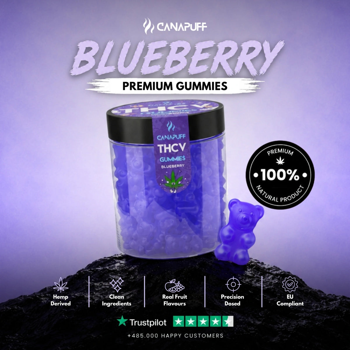 THCv Gummies Blueberry – gummies, photo 2