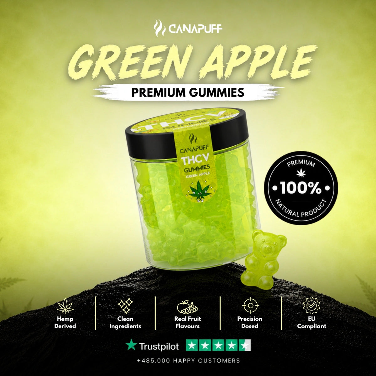 THCv Gummies Green Apple – gummies, photo 2