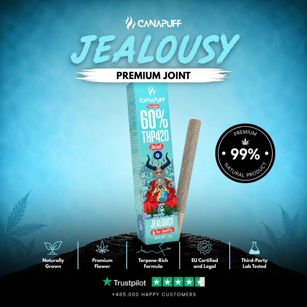 THP420 Joint Jealousy 60% 2g – pre-rolled joint, photo 2