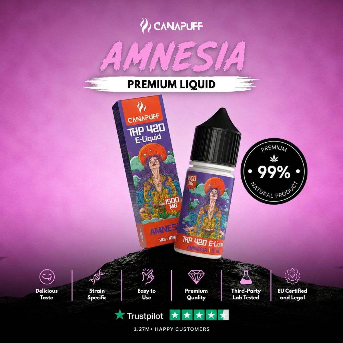 THP420 Liquid Amnesia 1.500mg – liquid bottle, photo 2