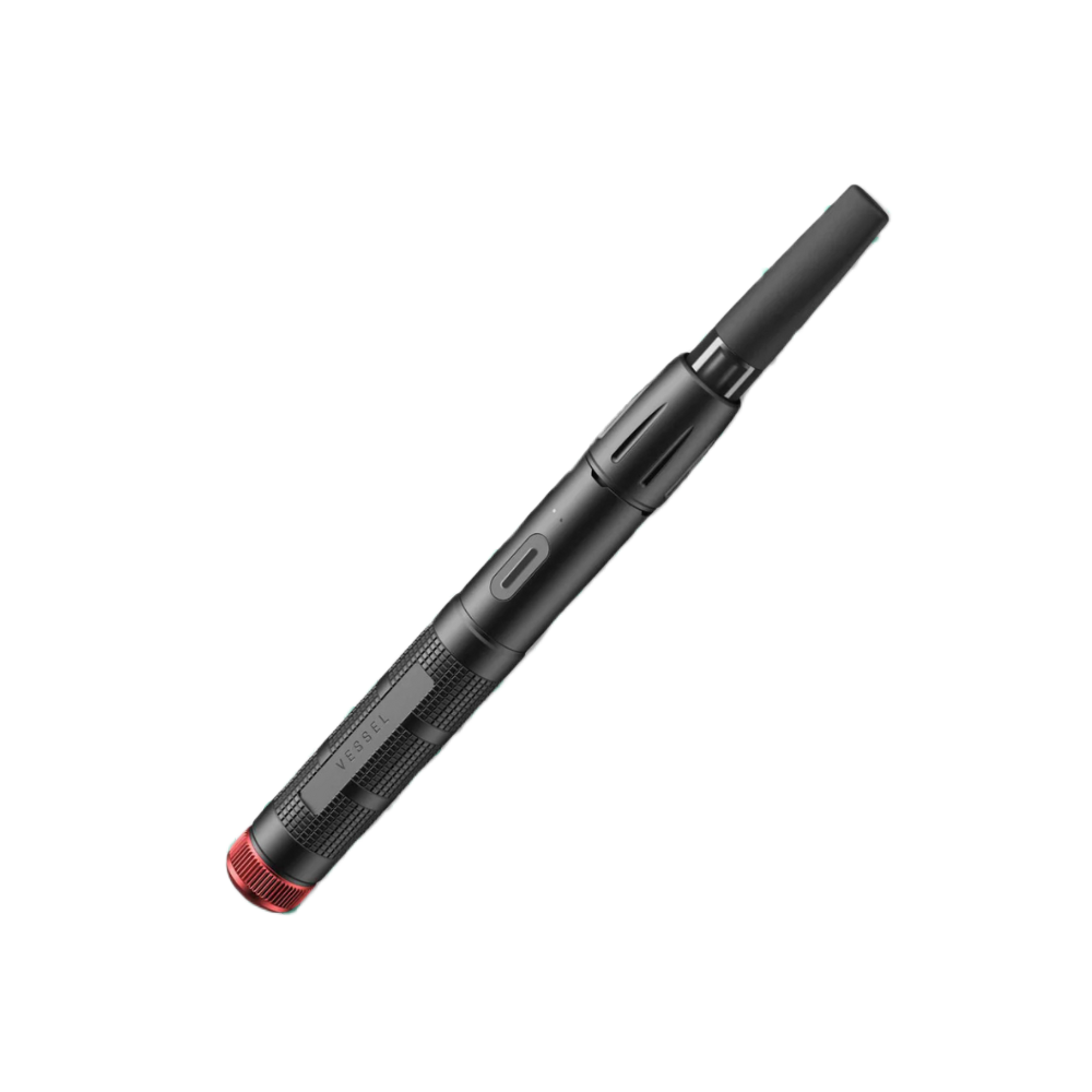 Vape pen Vessel Expedition Trail Edition cu finisaj negru cu roșu