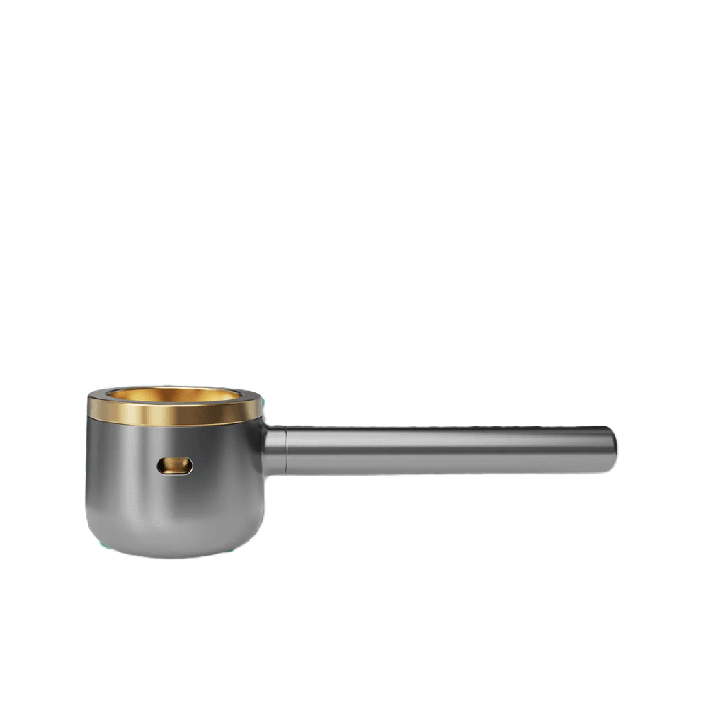 Vessel Pipe у кольорі gunmetal із чашею із золотою окантовкою та металевим мундштуком