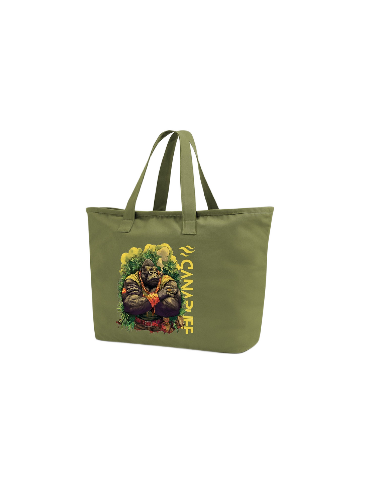 Canapuff Cotton Bag – Gorilla Power – Green