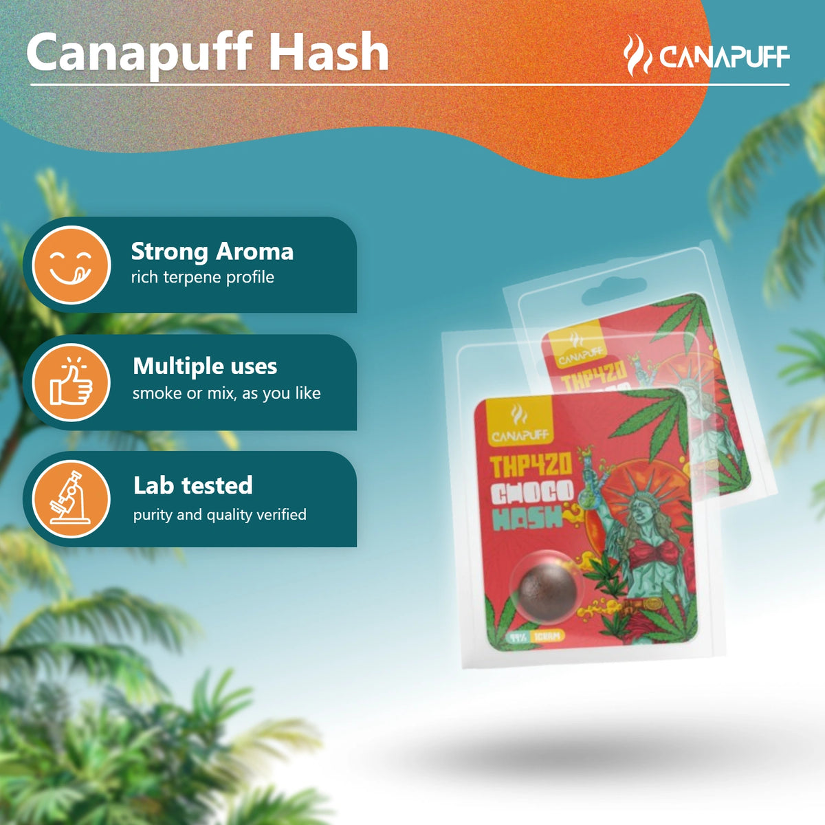 Hachís Canapuff THP420 Choco 99% en blíster